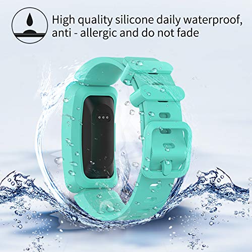 Fitbit Ace 2 Replacement Band - Soft Silicone Wristband, Teal