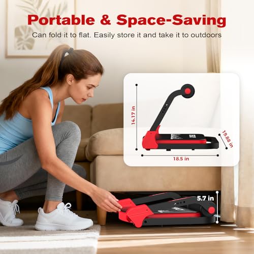 Adjustable Ab Machine - Multi-Functional Sit Up Equipment - Red & Black