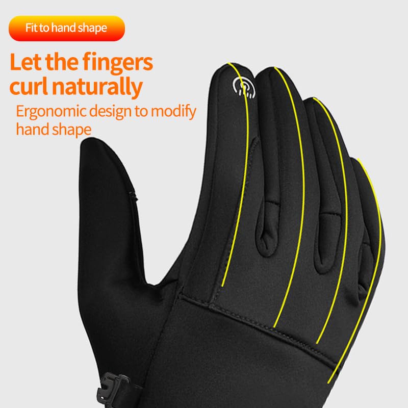 Sensitive Touchscreen Winter Gloves - Black, Small