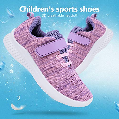 NERTEO Toddler Kids Shoes Running Sneakers Purple/Pink 12 Little Kid