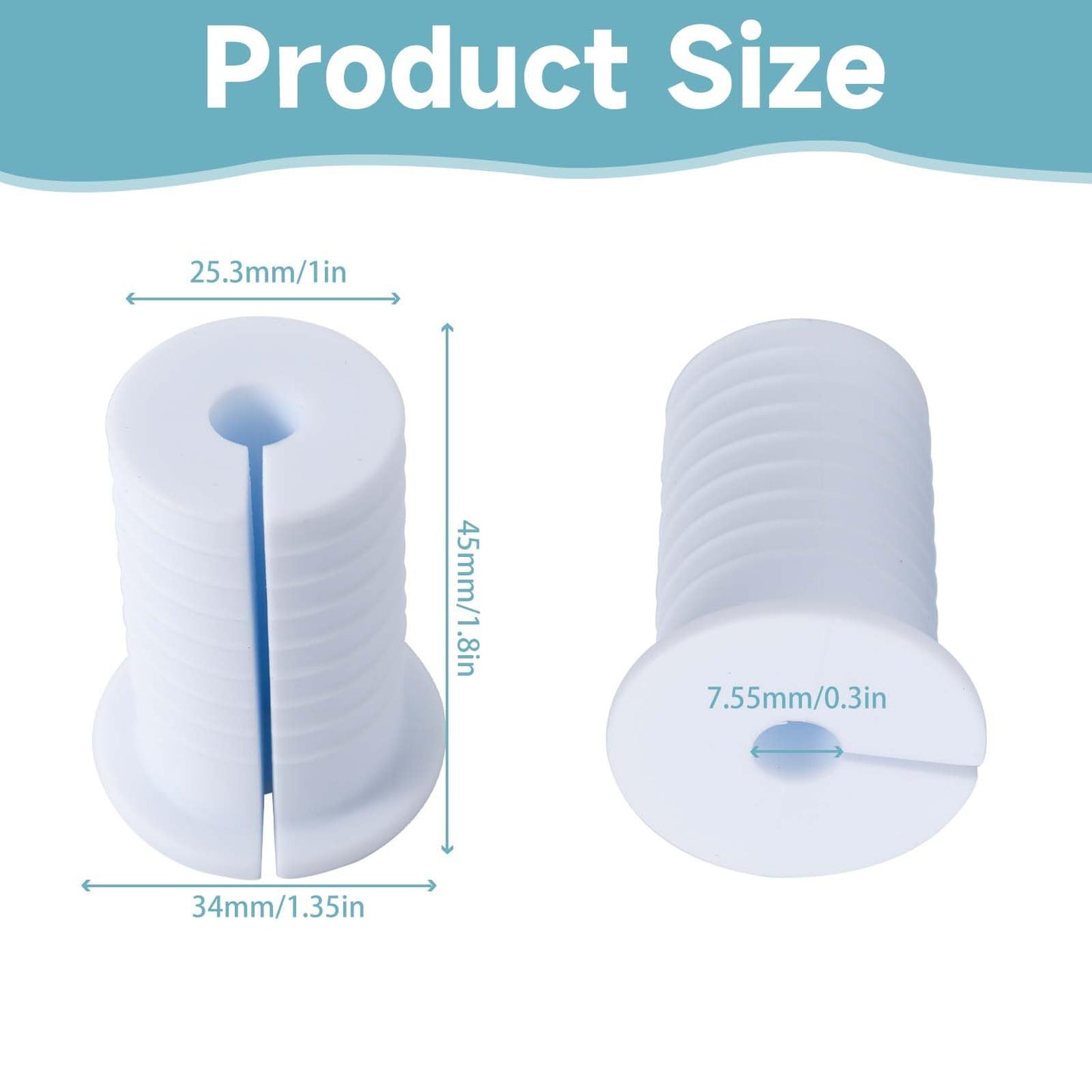 MYZHRE 6 Pcs Starlink Cable Grommet for 1 Inch Wall Hole, Starlink Wall Grommet, Perforated Silicone Grommet, Cable Punch Grommet, Wall Grommet for Starlink Ethernet Cable（White