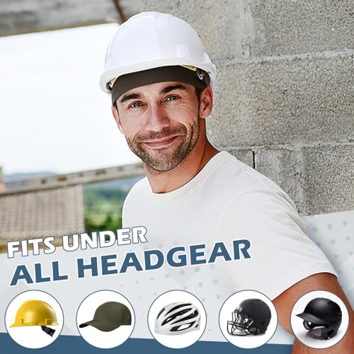 Beister 5 Pack Sweat Wicking Headbands for Men & Women - Black, Deep Blue, Army Green, Natural Brown, Light Grey