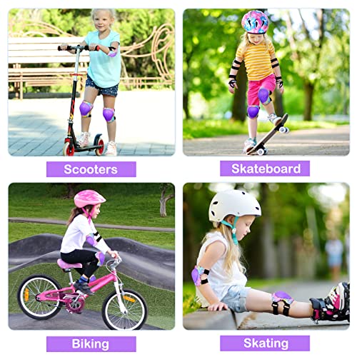 Kids Knee Pads and Elbow Pads Set - Rainbow Unicorn - Small