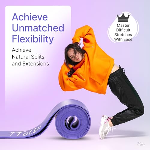 Purple Ballet Stretch Bands Set with Foot Mini Loop - Flexibility Trainer for Dance & Yoga