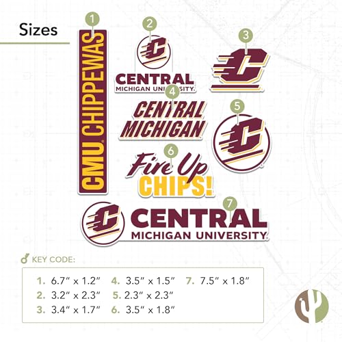 Central Michigan Chippewas Sticker - Official Vinyl Decal