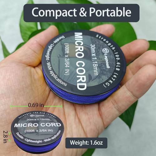 Micro Paracord - 1.18mm x 100ft - Blue