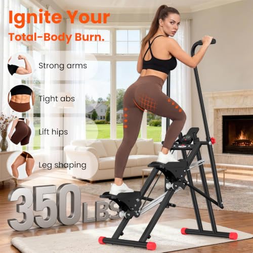 Stair Stepper Machine for Home Exercise - Adjustable Resistance, Black