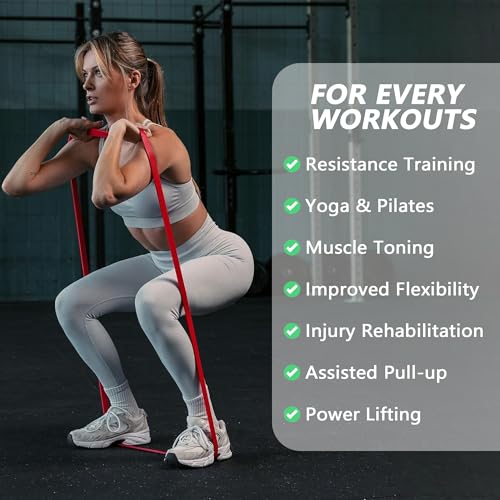 Light Resistance Exercise Bands for Strength Training - Orange (5-15lb)