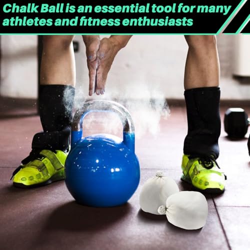 Gym Chalk Balls for Climbing and Weightlifting - 2 Pack, 60g Each