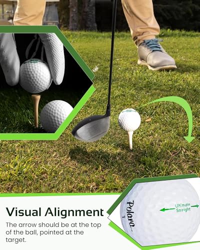 Polara Self-Correcting Golf Balls - 1 Box of 12 Ultimate Straight White