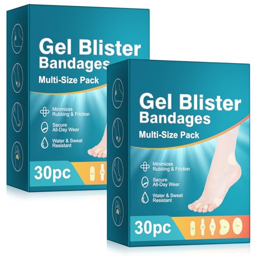 60pcs Hydrocolloid Blister Bandages - Waterproof & Adhesive
