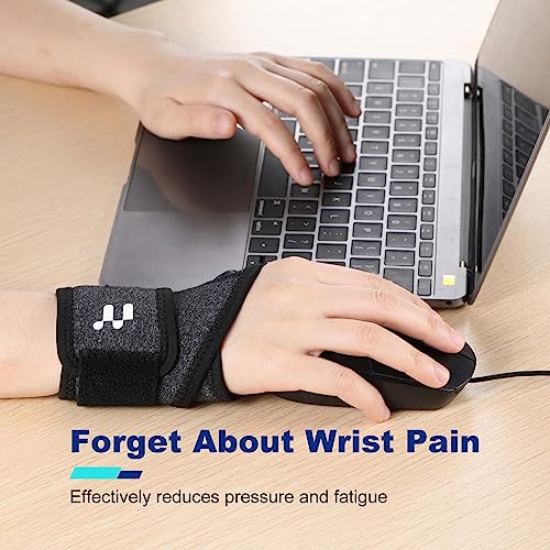 Fitomo Black Right Carpal Tunnel Wrist Brace with Soft Thumb Opening - Support & Pain Relief