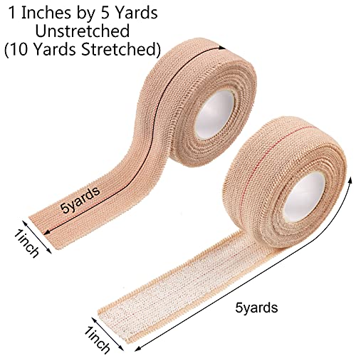 Elastic Adhesive Bandage Tape Wrap - 4 Rolls, 1" x 5 yd