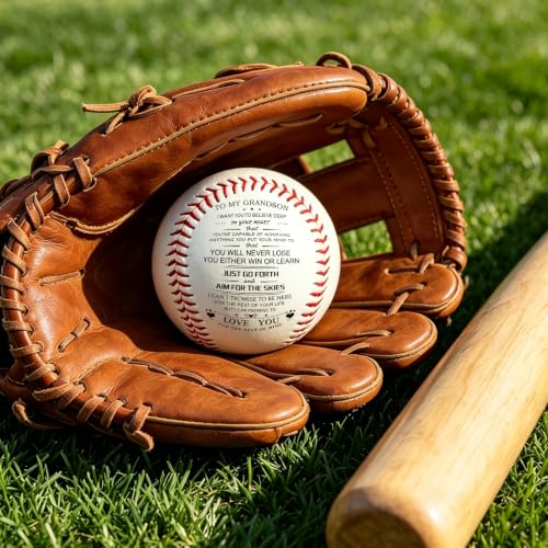 Personalized Engraved Baseball Gift for Grandson - Custom Keepsake