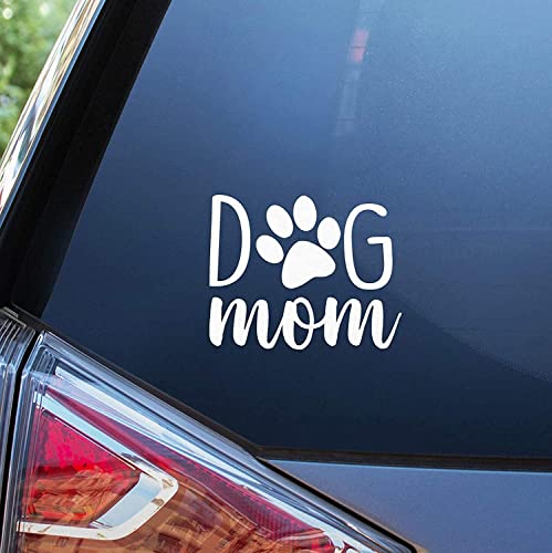 Dog Mom Paw Vinyl Decal Sticker - 4" for Cars, Laptops & More