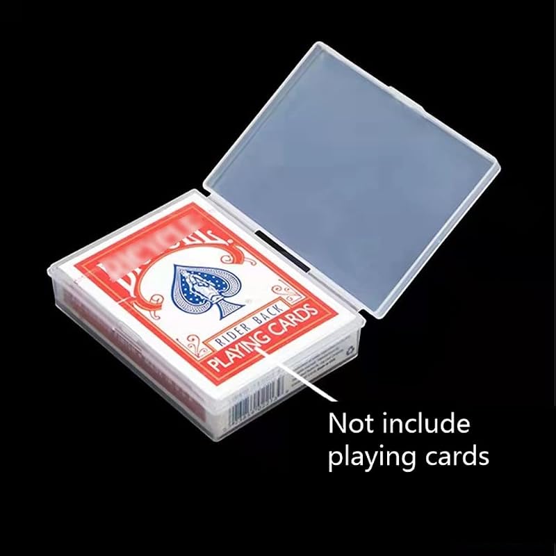 Clear Plastic Playing Card Cases - 4 Pcs Deck Holders