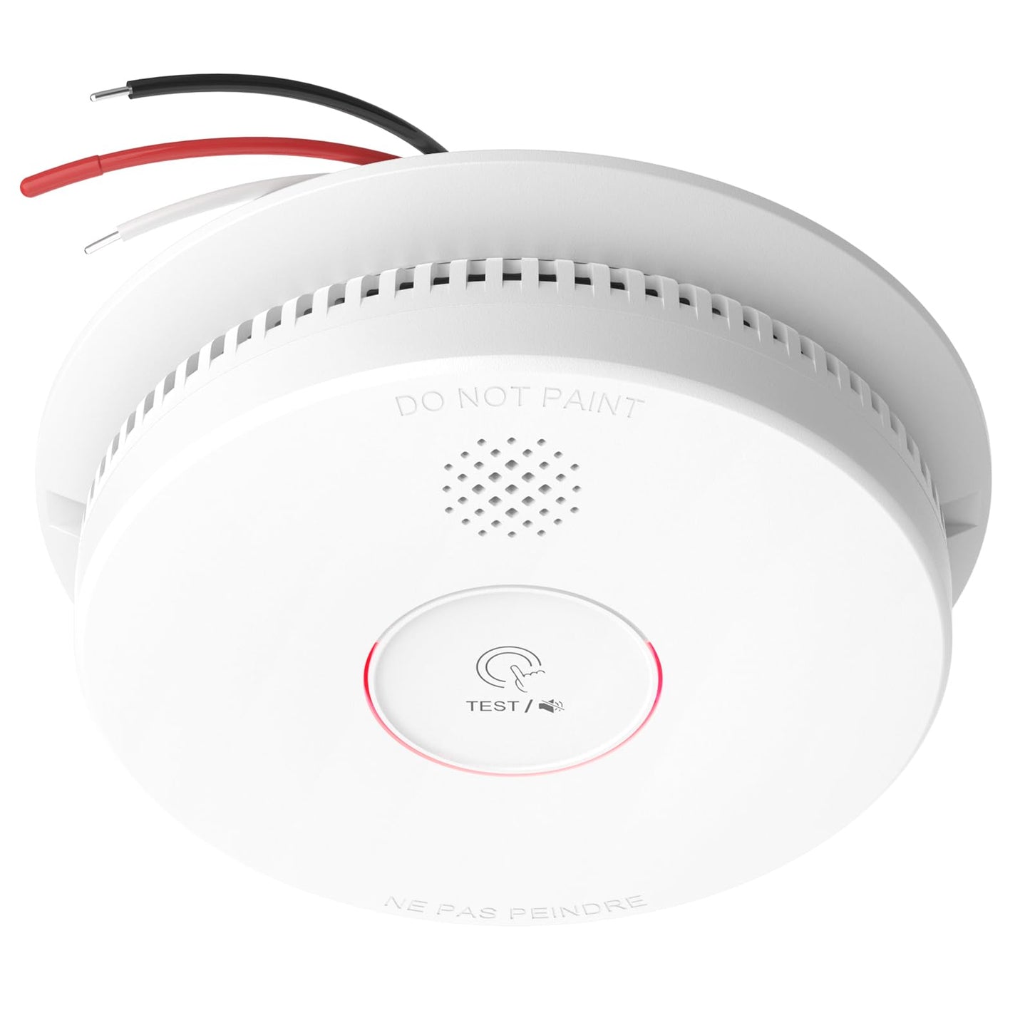 Siterlink Hardwired Interconnected Smoke Detectors,Photoelectric Smoke Alarm with 9V Battery Backup,Test/Silence Button, Hard Wired Fire Alarm for Home GS562A 1pack