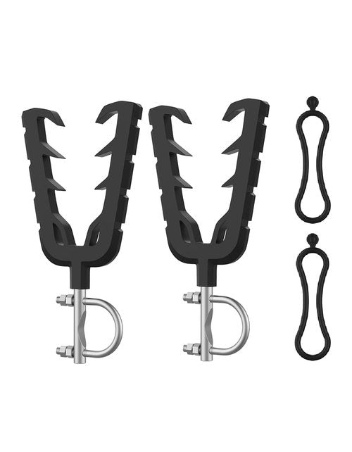 KEMIMOTO ATV Tool Holder Rack, Hunting Tool Holder Rack Mount with Rubber Straps Compatible with ATV Mobility Scooter Hunting Bike