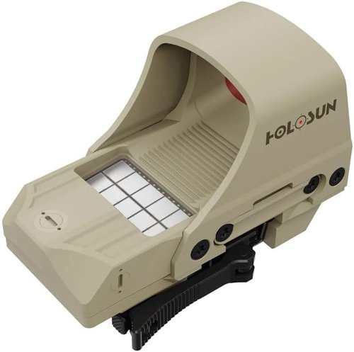 HOLOSUN 510C Open Reflex Sight - Multi-Reticle 2 MOA Dot & 65 MOA Circle - Solar FailSafe, Shake-Awake, Red/Green