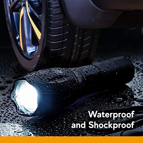 High-Powered LED Flashlight - 1200 Lumens, Zoomable, Waterproof, 5 Modes