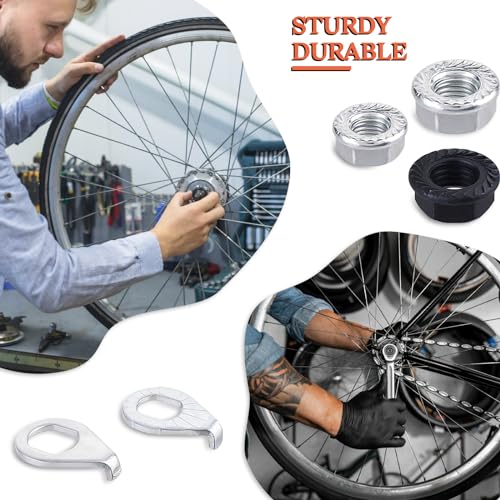 12-Piece Bike Axle Nut and Safety Washer Kit - M8/M9.5/M10