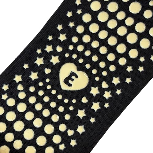 Yoga Socks for Women - 3 Pairs Non-Slip Crew Grip - White with Red, Yellow & Blue Stripes