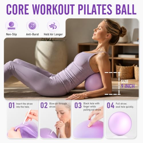 Weighted Hula Fitness Hoop & 12-Piece Pilates Kit for Home Workouts