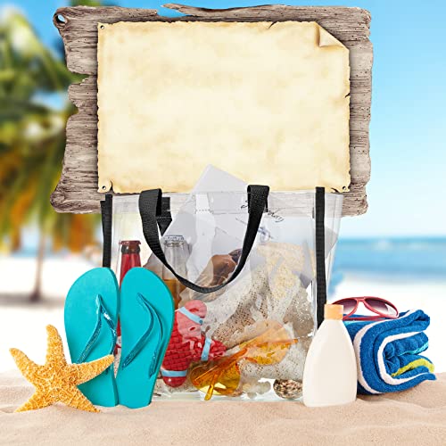 Clear PVC Tote Bags Bulk - 20 Pack Mixed Color, 12x12x6 inch