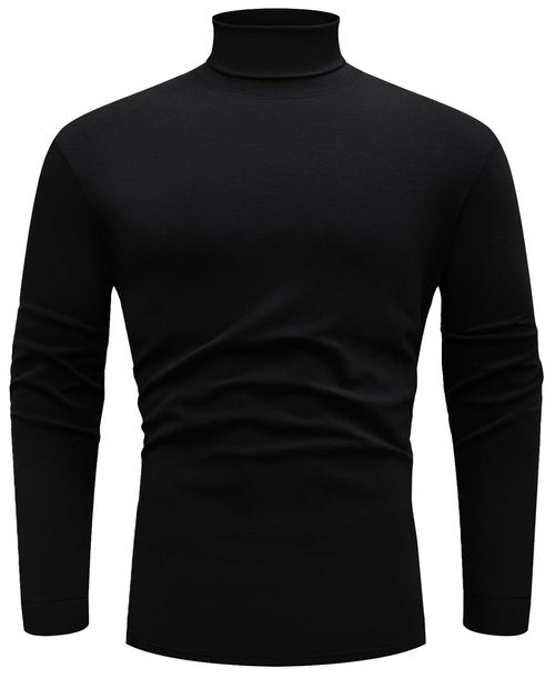 Sailwind Men's Long Sleeve Thermal Pullover Sweater Mens Turtleneck Long Sleeve Shirts Black
