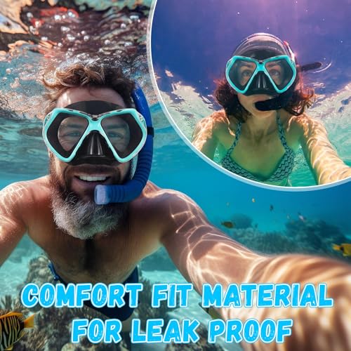 Adult Swim Goggles with Nose Cover - Lake Green