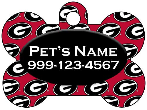 Personalized University of Georgia Pet ID Tag - Custom Dog Tag