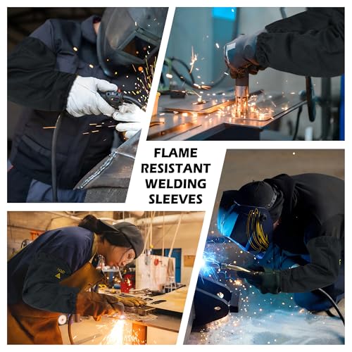 HANDLANDY Flame Resistant Welding Sleeves Arm Protection for Men and Women