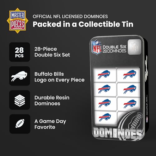Dallas Cowboys Dominoes Game - 28 Piece Set in Collectible Tin