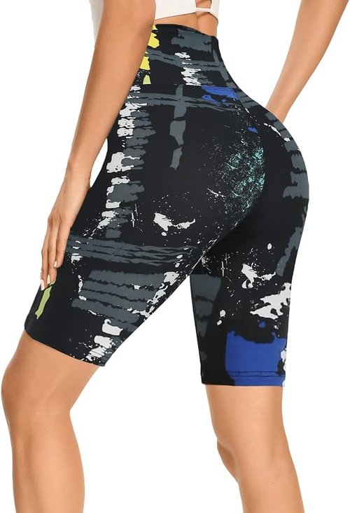 GAYHAY High Waisted Biker Shorts - Soft White Spandex for Women | Perfect for Workout, Yoga & Dance