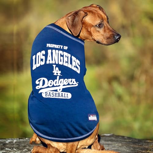 MLB LA Dodgers Dog T-Shirt - Comfortable Cotton Tee for Pets