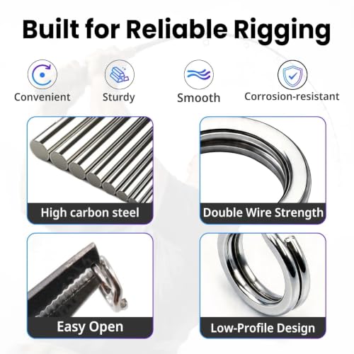 Stainless Steel Fishing Split Rings - 100pcs Ultra Tiny 0# 13lbs