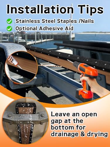 PAMASE 13ft Boat Trailer Bunk Carpet | Marine-Grade 6mm Thick Marine Carpet for Trailers & Decks