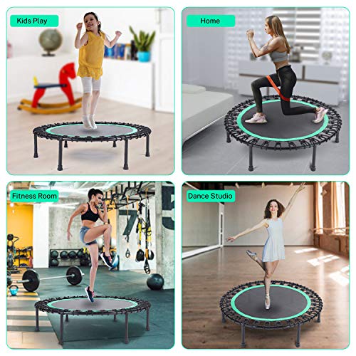 40" Mini Trampoline for Adults - Green - Low Impact Fitness Rebounder