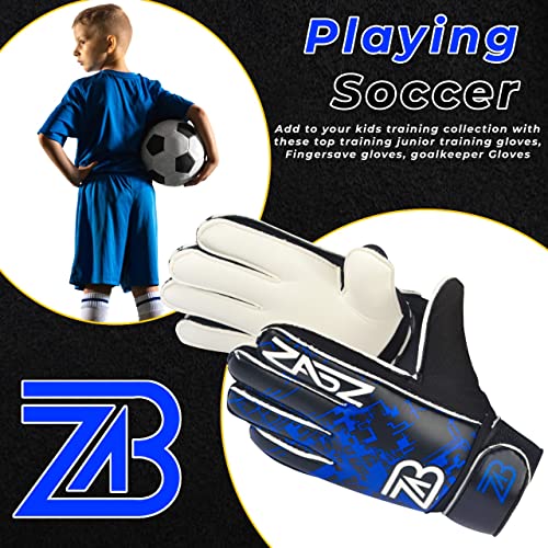 Youth Goalkeeper Gloves with Extra Grip - Blue