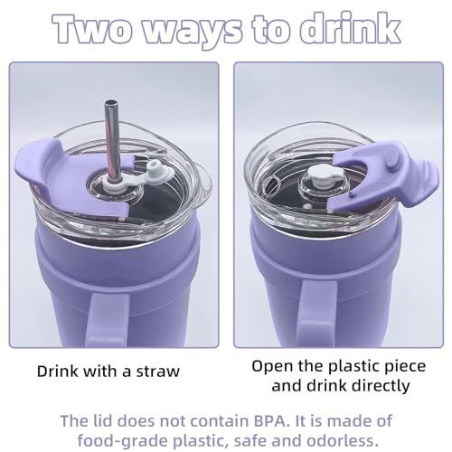 30/40 oz Tumbler Replacement Lid with Straw - Purple