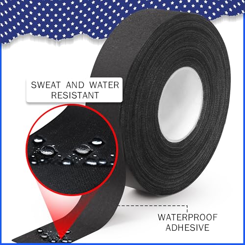 Hockey Tape Black Grip Tape - 2 Roll 1-Inch Cloth Tape
