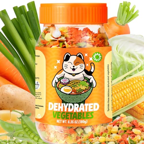Egcina Dehydrated Mixed Vegetables for Ramen 6.35oz Natural Vegetable Topping