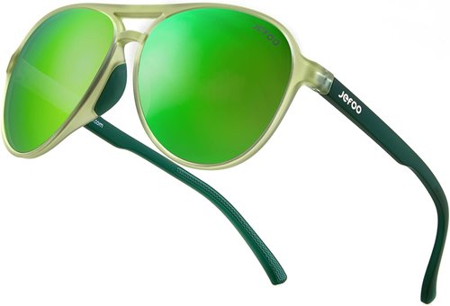 Jefoo Polarized Aviator Sunglasses - Retro Trendy Sports Shades for Men & Women | UV400 Protection