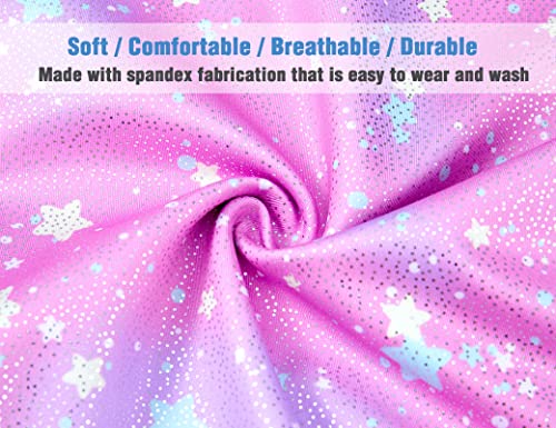 Gymnastics Leotards for Girls - Sparkly Colorful One-Piece, Size 2-12