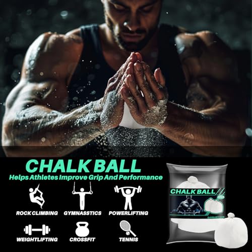 Gym Chalk Balls for Climbing and Weightlifting - 2 Pack, 60g Each