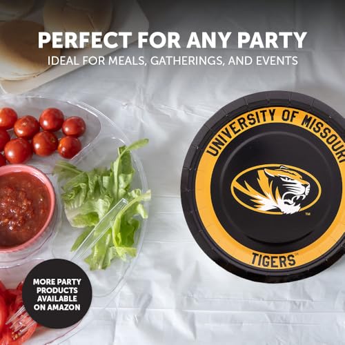 University of Missouri Paper Plates - 20 Count, 9 Inch Round
