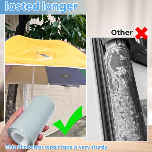 Heavy Duty Waterproof Repair Tape for Fabric, RV, Boat & Tent - 5" x 10FT