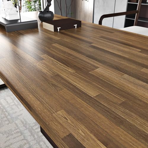 WESTICK Kitchen Butcher Block Countertop Contact Paper Waterproof Butcher Block Wood Peel and Stick Wallpaper Removable Brown Wood Contact Paper for Countertops Tables Desk Cabinets Walls 15.8" x 80"