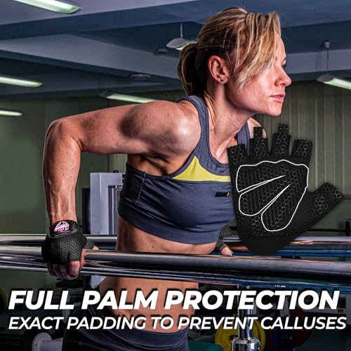 Weight Lifting Gloves with Full Palm Protection - X-Large Black