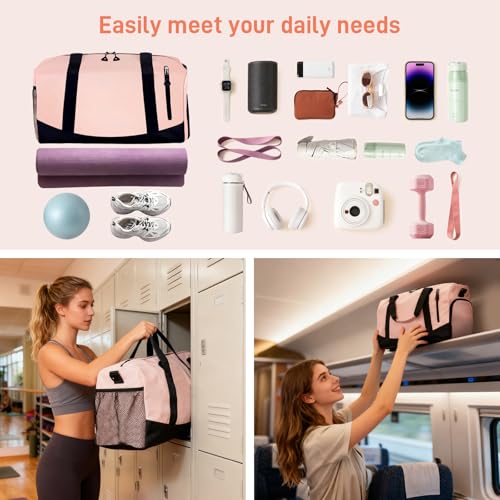 Yoga Mat Bag with Water Bottle Pocket - Pink Tote for Travel